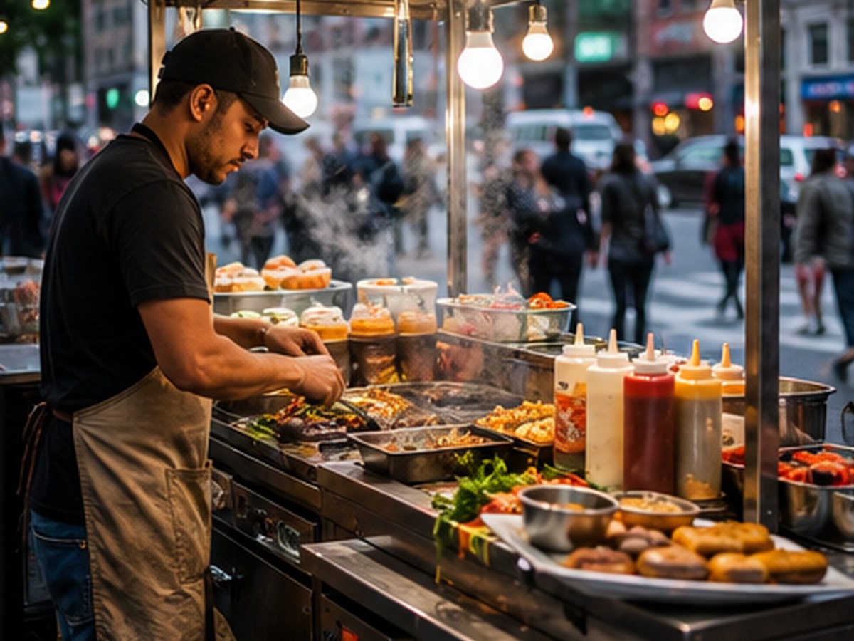 Food cart in operation