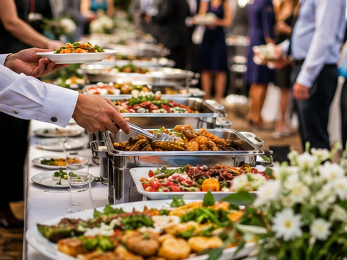 Catering spread at an event