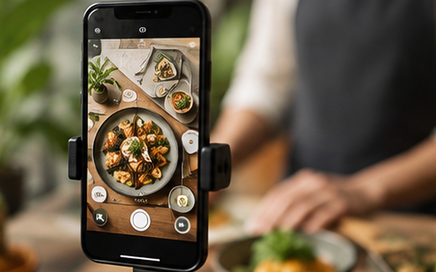 Mobile-first food website on a phone